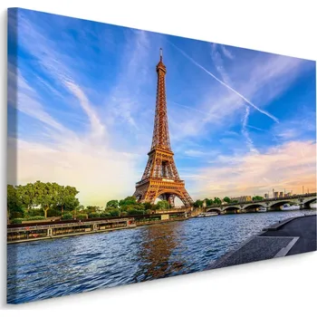 Plátno 3D Pohled Na Seinu A Eiffelovu Věž Varianta: 30x20