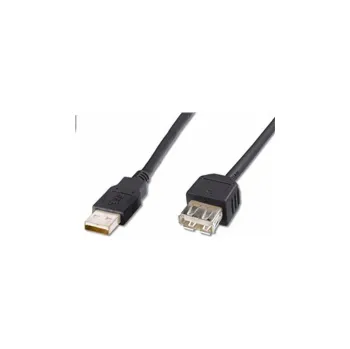 Kabel do PC PremiumCord USB 2.0 kabel prodlužovací, A-A, 5m černá