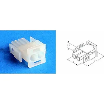 Auto elektroinstalace Izolovaný kryt konektoru 2x pin - samec