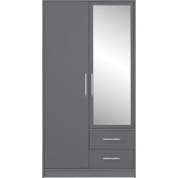Šatní skříň Šatní skříň Smart 3 - Antracit - Zrcadlo