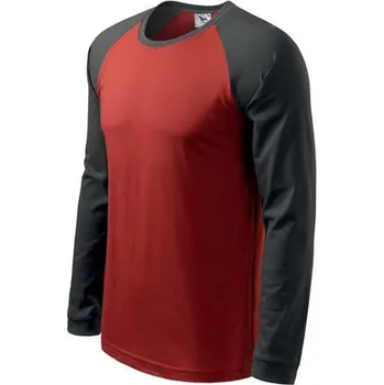 Pánské tričko MALFINI Triko STREET LS MAN 180g, různé barvy VELIKOST XXXL marlboro červená