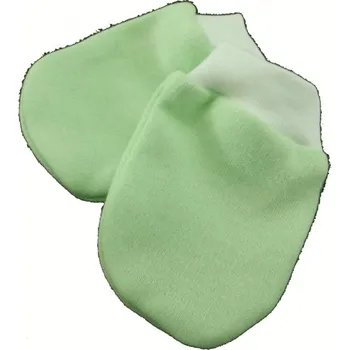 Rukavice Rukavice kojenecké bavlna BÍLÝ LEM zelené - vel.0-3 měs.