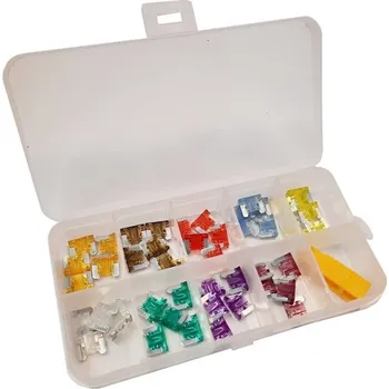 Auto elektroinstalace Sada nožových pojistek MINI nízkoprofilových 45 ks