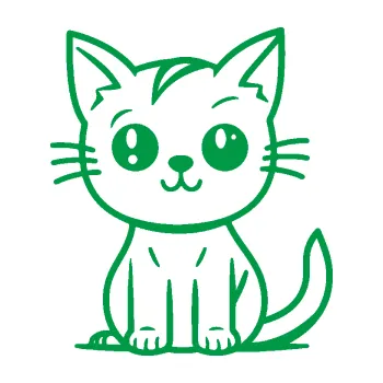 Samolepící dekorace Kočka 036 pravá (12 - zelená) SAMOLEPKA NA AUTO, NÁLEPKA, FÓLIE, POLEP, TUNING, VLASTNÍ TEXT, TISK, AUTOSAMOLEPKY.cz, POLEPY, OBRÁZEK, LOGO, 3D STICKERS