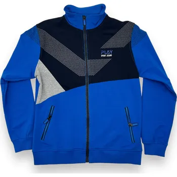 Chlapecká mikina Kugo Chlapecká modrá rozepínací mikina 01 Barva: Modrá, Velikost: 152