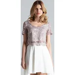 Béžovo-smetanová Souprava s krajkovým topem M641 Beige Ecru Velikost: S