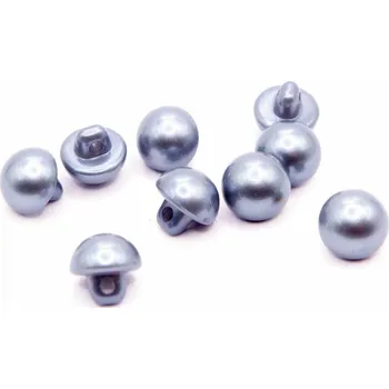 Knoflík Knoflík perlička se spodním přišitím - tmavě šedá perleťová - průměr 0,9 cm