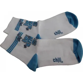 Ponožky dětské bavlna - CHILLI bílo-modré - vel.19-20cm