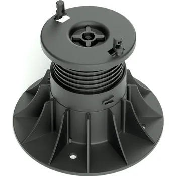 Rektifikační terč se samonivelační hlavou H 110-160 na rošt (Nastavitelná výška od 110 mm do 166 mm | vyrovnaní sklonu až do 10% | únosnost 3000 Kg | základna Ø 210 mm | hlava Ø 133 mm | výška úchytu 24 mm | rozteč 100 mm | samonivelační terče doporučujem