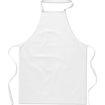 Kuchyňská bavlněná zástěra Kitab, bílá