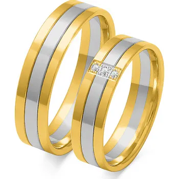 Prsten SOFIA zlatý pánský snubní prsten ZSOE-29MYG+WG