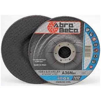 Řezný kotouč ABRA BETA Řezný kotouč 125x2,5x22,23 A36N SILVER vypouklý