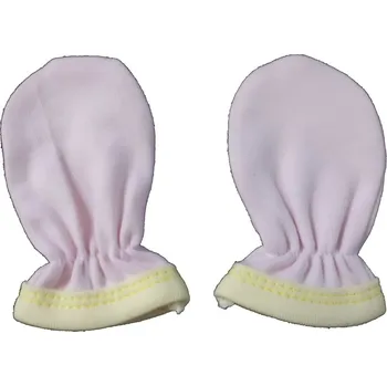 Rukavice Rukavice kojenecké bavlna - LEM růžové - vel.0-4měs.
