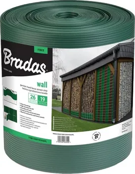 zahradní zástěna Bradas Solid stínící pás na plot zelený 1200 g/m2 19 cm x 26 m