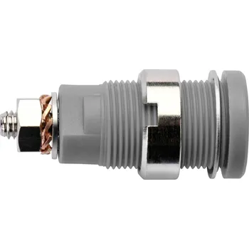 Krokosvorka Schützinger DI SEB 6445 Ni / GR bezpečnostní vestavná zásuvka 4 mm šedá 1 ks