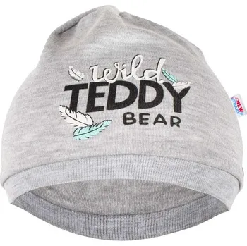 Kojenecká čepice Čepice kojenecká bavlna - WILD TEDDY šedá - vel.56/62