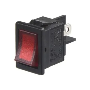 Auto elektroinstalace Spínač kolébkový hranatý 10A červený s podsvícením, STM 47030