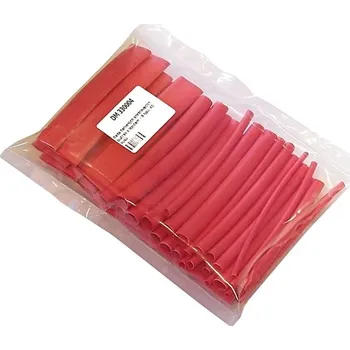 Auto elektroinstalace Sada červených smršťovacích bužírek s lepidlem - 8 typů, 24 kusů