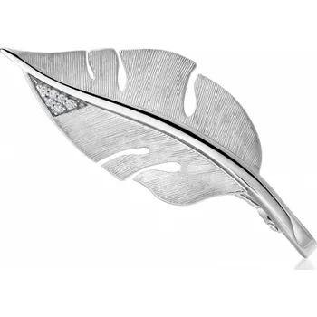 Brož SOFIA stříbrná brož lístek MO21716/00