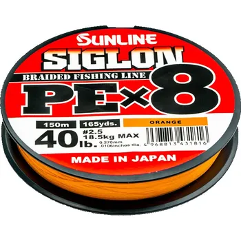 Sunline Siglon PEx8 Orange 150m Průměr: 0.108mm/2.9kg