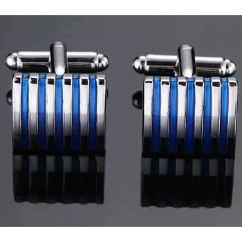 Manžetový knoflíček 316Steel Manžetové knoflíčky Blue stripes