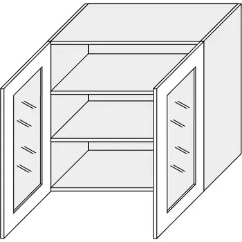 Koupelnový nábytek ArtExt Vrchní kuchyňská skříňka Napoli W3S / 80 POVRCHOVÁ ÚPRAVA DVÍŘEK: MAT, BAREVNÉ PROVEDENÍ KORPUSU: LAVA