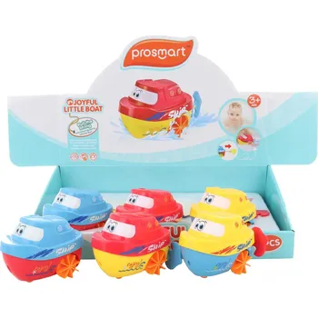 Baby lodička do vany s obličejem natahovací 10cm do vody 3 barvy plast