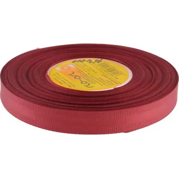 Stuha Stuha dekorativní 12mm/22,5m ryps+satén.proužek, skořicová