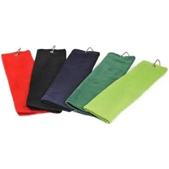 Ručník Profod Golf Sportovní ručník pro golfisty, s karabinou 40x50 cm, 500 g/m2, zelená, 2078