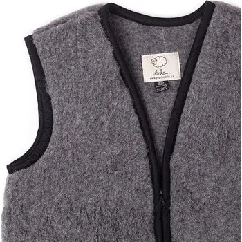 Vlnka Vlněná vesta Merino tmavě šedá velikost oblečení 5XL