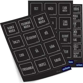 Samolepící etiketa Orion 842291 samolepky na dózy 47 ks černé