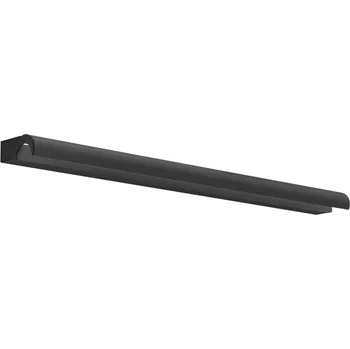 Nástěnné svítidlo Linea Light Halfpipe, černé lineární svítidlo s nastavitelným směrem svícení, 21W LED 3000K, 60cm, IP44