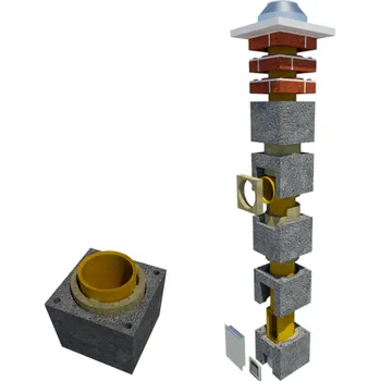 Komín Komín 200mm/8m (6,5+1,5) prstence PRO červená