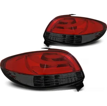 Zadní světlomet TUNING-TEC Zadní světla Peugeot 206 98-07 - červené/kouřové LED BAR