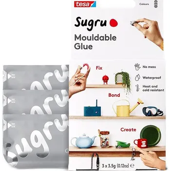 Kancelářské lepidlo tesa Sugru 3 x 3,5 g šedé