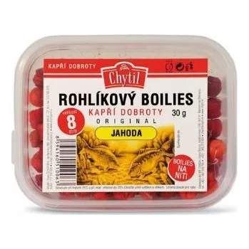 Nástraha Chytil Rohlíkový boilies 30g 8mm - Jahoda