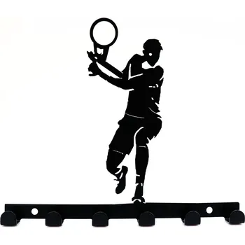 Věšák Pro Háčkování Kovový věšák černý - tenista