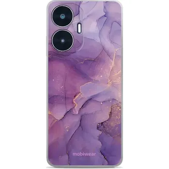 Pouzdro na mobilní telefon Lesklý kryt Mobiwear Glossy - Realme C55 - G050G - Fialový mramor (Prémiové lesklé pouzdro, obal, kryt Mobiwear Glossy na mobil Realme C55 - G050G - Fialový mramor, materiál Plast + TPU silikon - krytí po všech stranách, neošoupatelný potisk, tenké)