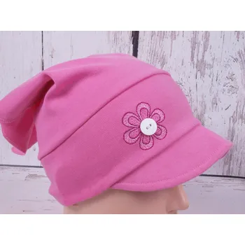 Čepice Šátek dívčí Dráče 07 s kšiltem růžový velikost čepic: 50-52cm (2-4 roky, RDX vel. 4)