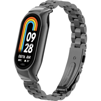 Ostatní příslušenství k chytrým hodinkám eses Kovový řemínek pro Xiaomi Smart Band 8 - Černý