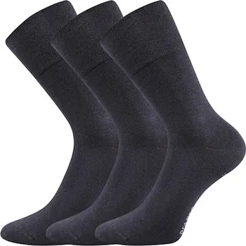 Dámské oblečení Lonka Diagram Unisex ponožky s volným lemem - 3 páry BM000001470200101242 tmavě šedá 39-42 (26-28)