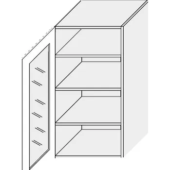 Kuchyňská skříňka ArtExt Vrchní kuchyňská skříňka Napoli W4S / 45 POVRCHOVÁ ÚPRAVA DVÍŘEK: MAT, BAREVNÉ PROVEDENÍ KORPUSU: GREY