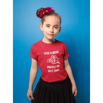Dívčí tričko Dívčí tričko Otec a Dcera Barva: Červená, Velikost: 158