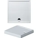 Riho Davos Obdélníková sprchová vanička 120x90x14 cm, včetně nožiček a panelu, bílá, D002008005