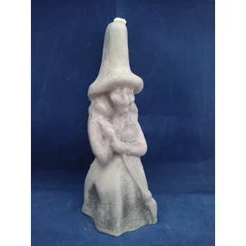 Svíčka Svíčka figurální Čarodějnice šedá