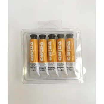 Výtvarná barva Temperová barva PRIMO, 12ml, 5ks, okrová, tuba