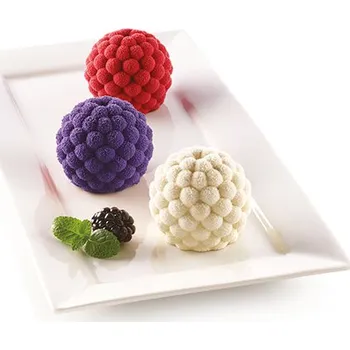 Nádoba na pečení Silikonová 3D forma na minidezerty tvaru ostružina - Silikomart SEGRETI DEL BOSCO 115 ml - Made in Italy