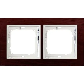 Timex Dřevěný rámeček Opus Premium Plus mahagon / chrom, dvojnásobný