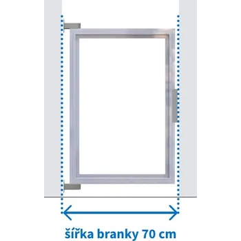 branka FL BRÁNY Vstupní branka, šířka 70 cm, výška 190 cm, lakovaný rám, bez výplně
