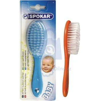 kartáč na vlasy Kartáč vlasový BABY, SPOKAR jemná syntetická vlákna, baleno v plastopaku, balení 1 ks